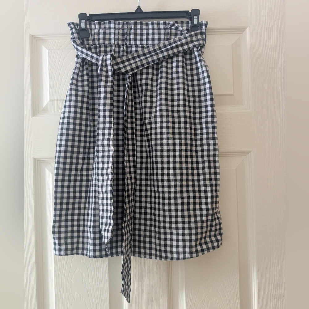 Women's Gingham Skirt With Belt | XS